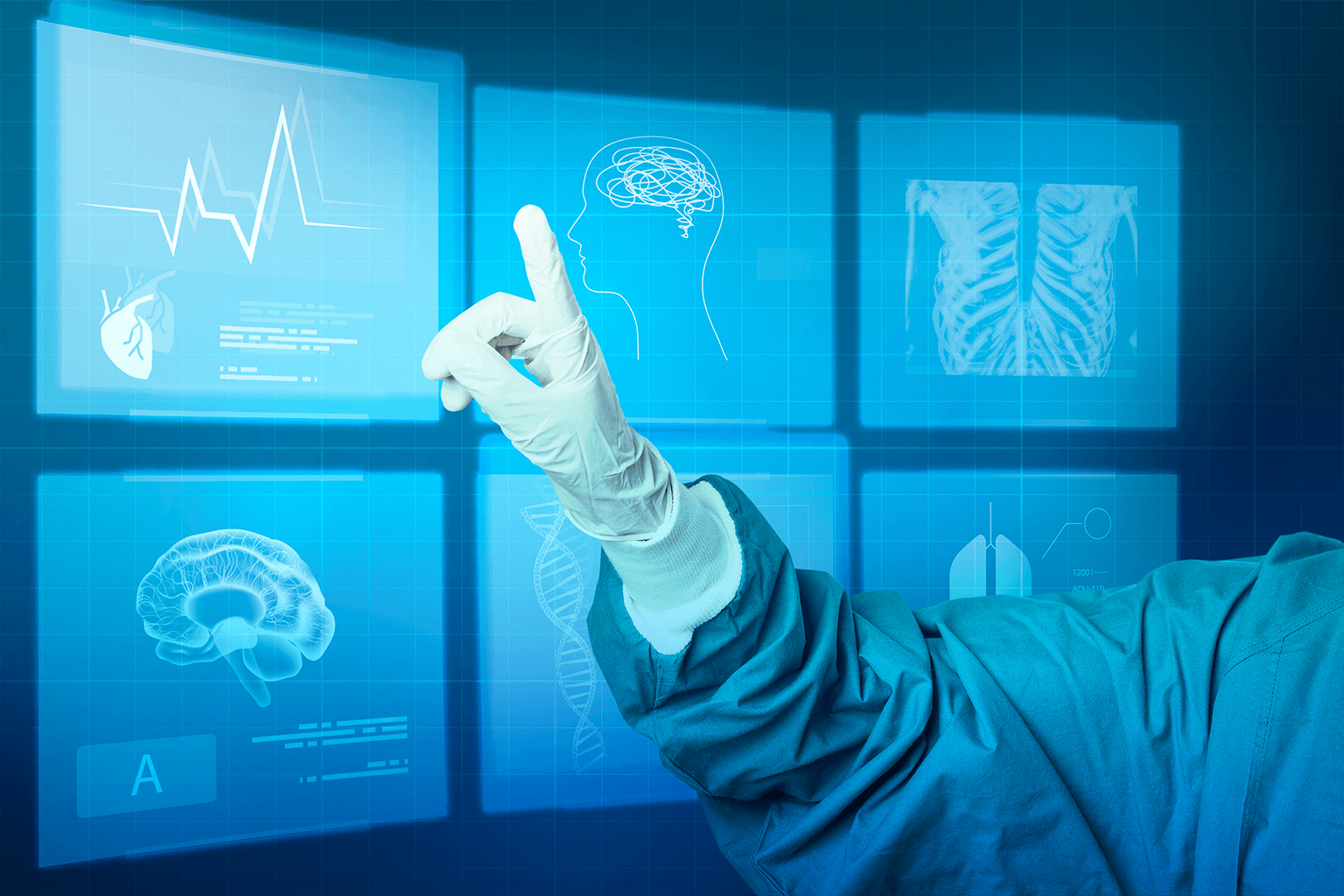 Healthcare Technology Molecular Structure - Advancing Healthcare Solutions